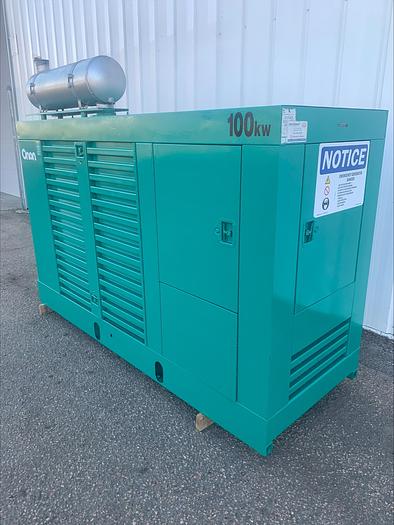 Used Cummins Onan ENBA 100 Kw LP/NG Natural Gas or Propane Standby Generator 1 & 3 phase