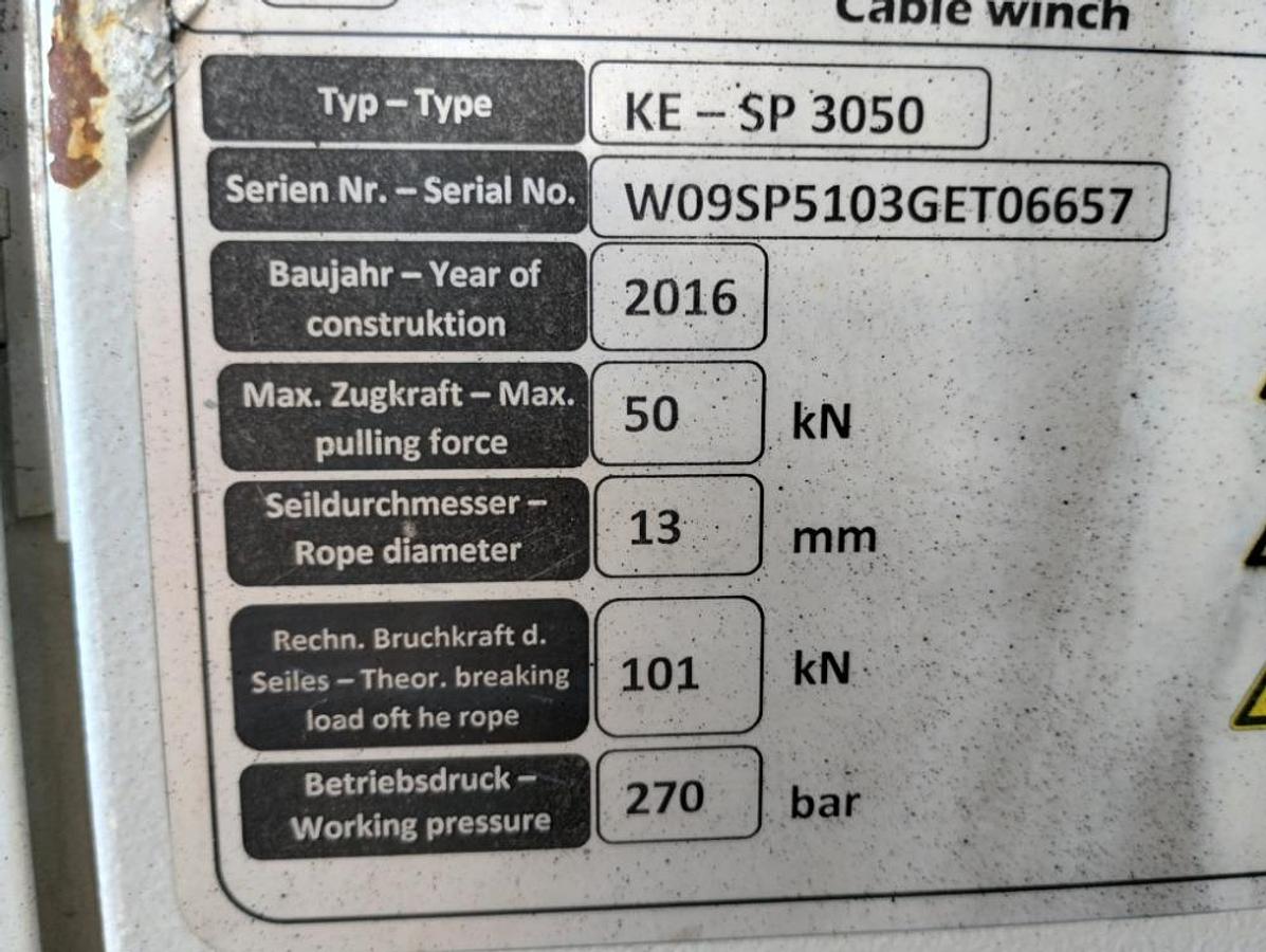 Used Thaler KE-SP-3050 Underground Cable Puller Trailer 11,000 lb 752 Hr Manhole