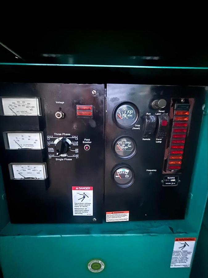 Used Cummins Onan 80ENAD 80 Kw Natural Gas & Propane Standby Generator 633 HRS