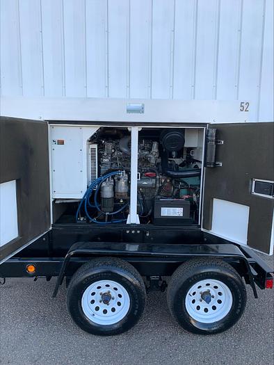 Used MultiQuip WhisperWatt MQ 45 KVA Towable Diesel Generator DCA-4SUS12