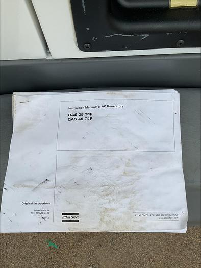 Used 2017 Atlas Copco QAS 25 20 Kw Isuzu Diesel Towable Generator MQ Whisperwatt