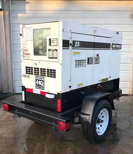 Used 2019 MQ MultiQuip WhisperWatt 25 KVA Towable Generator DCA-25SSIU4F 1269 HRS