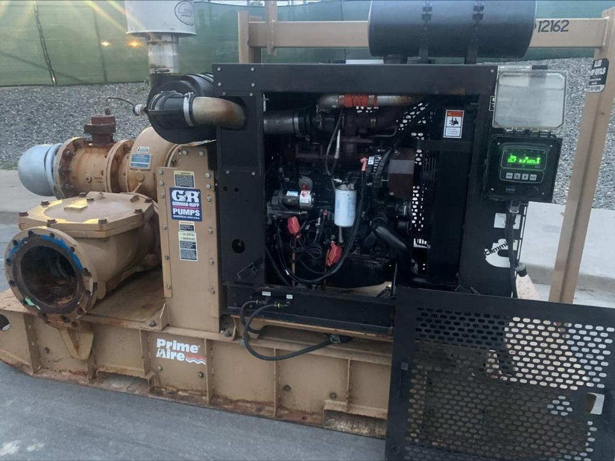 Used 2016 Gorman Rupp PA12A60-B 12" Water Pump Prime Aire Diesel 130 Hp Cummins 6031 Hrs