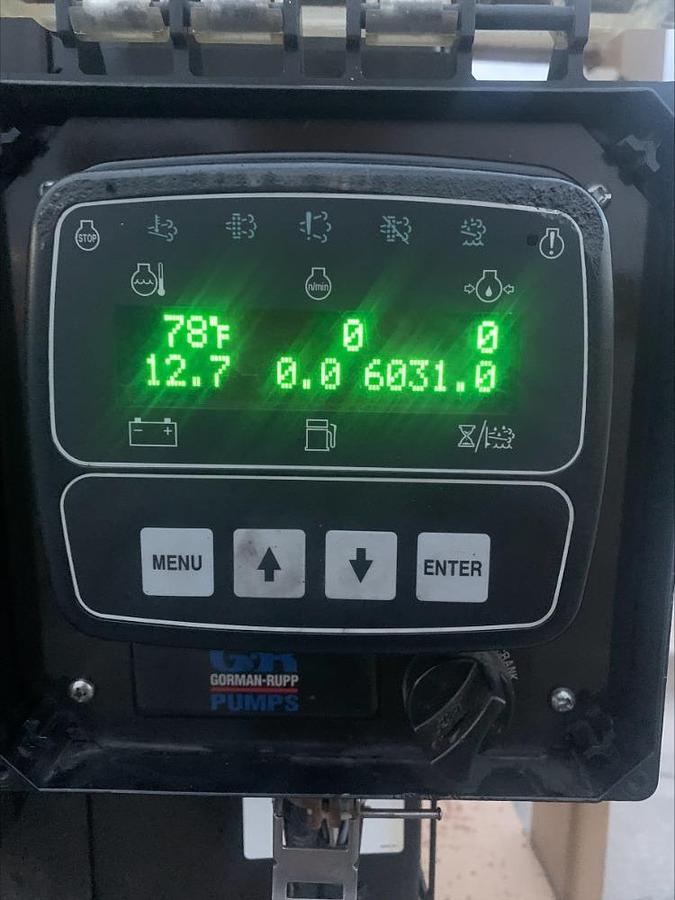 Used 2016 Gorman Rupp PA12A60-B 12" Water Pump Prime Aire Diesel 130 Hp Cummins 6031 Hrs