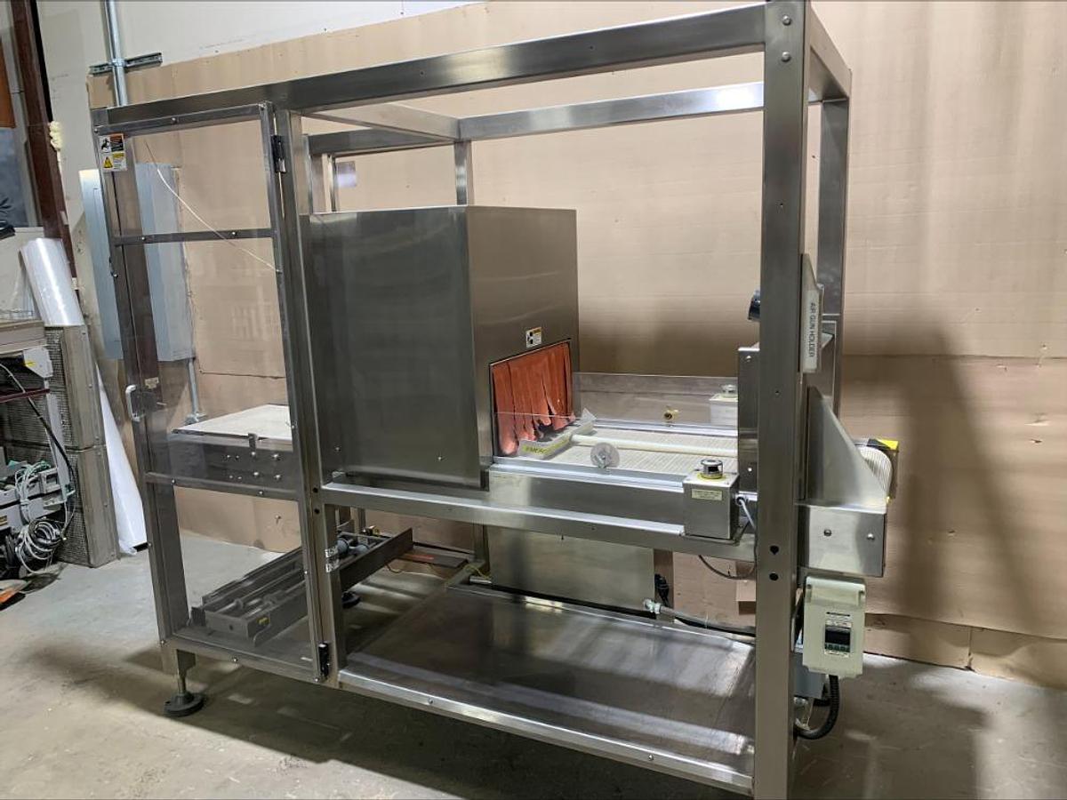Used Omega TLB Shrink Heat Tunnel Bundler Pharmaceutical Food Grade Stainless Steel