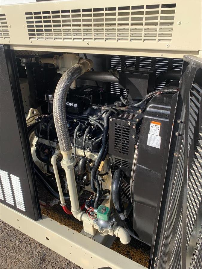 Used Kohler 125RZG 125Kw Standby & Prime Natural Gas Propane Generator 676 Hrs