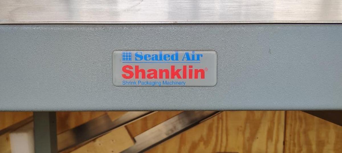 Used Sealed Air Shanklin Selvage Winder 01/10 W 80" Conveyor W 4 Ink Coders & Mini Mover Conveyors