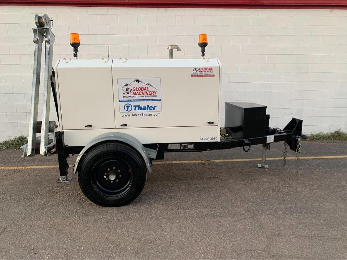 Used Thaler KE-SP3050 Underground Cable Puller 11,000 Lb Capacity 130 Hours!!! Remote/Printer