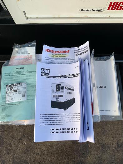 Used 2019 MQ MultiQuip WhisperWatt 25 KVA Towable Generator DCA-25SSIU4F 1269 HRS