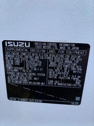 Used 2019 MQ MultiQuip WhisperWatt 25 KVA Towable Generator DCA-25SSIU4F 1269 HRS