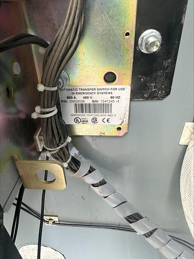 Used Kohler 600 Amp Automatic Transfer Switch ATS 480v 4 Pole