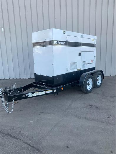 Used MQ MultiQuip WhisperWatt 70 KVA 56 Kw towable generator DCA-70SSIU4F 2576 HRS