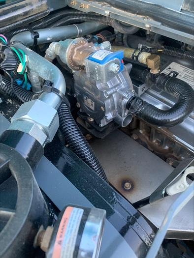 Used Tennant S30 LPG Ride On Sweeper Pick Up Broom Enclosed Cab w Heat AC