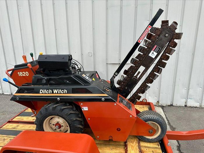 Used Ditch Witch 1820 H Walk Behind 48" Trencher w Trailer 18 HP Vermeer W boring att