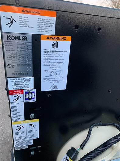 Used 2018 Kohler 50REZGQ 50 Kw LP Propane Standby Generator 237 Hrs!