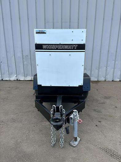 Used MQ MultiQuip WhisperWatt 25 KVA 20 Kw towable generator DCA-25SSIU4F 5222 HRS
