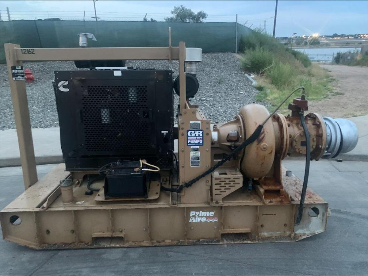 Used 2016 Gorman Rupp PA12A60-B 12" Water Pump Prime Aire Diesel 130 Hp Cummins 6031 Hrs