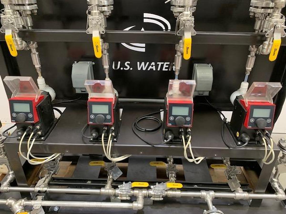 Used New US Water Chemical Feed Pump Skid Multi-Valve Filtration System Irrigation