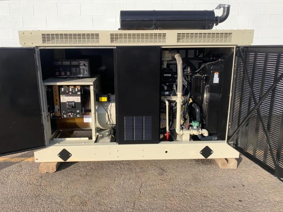 Used Kohler 125RZG 125Kw Standby & Prime Natural Gas Propane Generator 676 Hrs