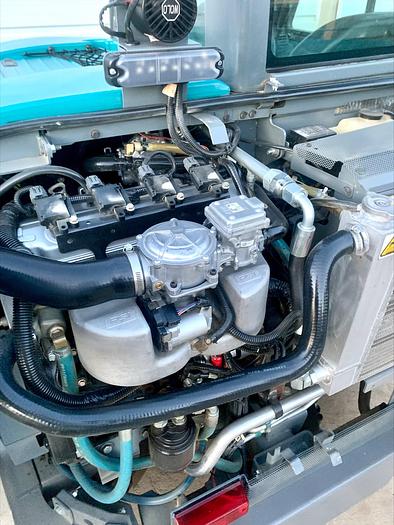 Used Tennant S30 LPG Ride On Sweeper Pick Up Broom Enclosed Cab w Heat AC