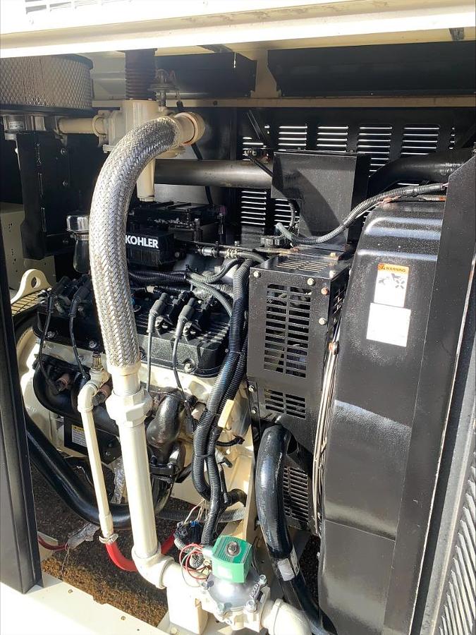 Used Kohler 125RZG 125Kw Standby & Prime Natural Gas Propane Generator 676 Hrs