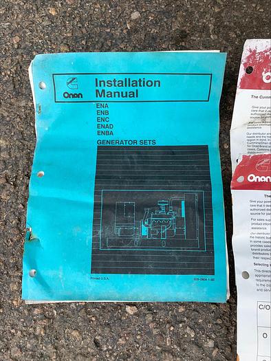Used Cummins Onan ENBA 100 Kw LP/NG Natural Gas or Propane Standby Generator 1 & 3 ph