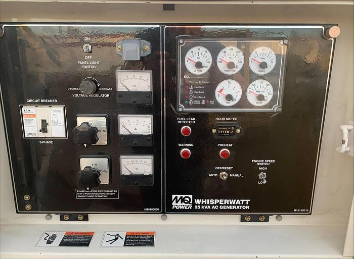 Used 2018 MQ MultiQuip WhisperWatt 25 KVA Towable Generator DCA-25SSIU4F 1870 HRS