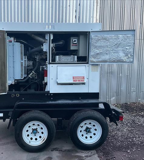 Used MQ MultiQuip WhisperWatt 45 KVA 36 Kw towable generator DCA-45SSIU4F 5280 HRS