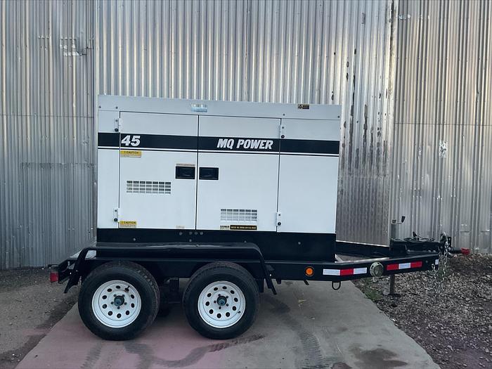 Used MQ MultiQuip WhisperWatt 45 KVA 36 Kw towable generator DCA-45SSIU4F 5280 HRS