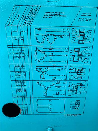 Used Cummins Onan ENBA 100 Kw LP/NG Natural Gas or Propane Standby Generator 1 & 3 ph