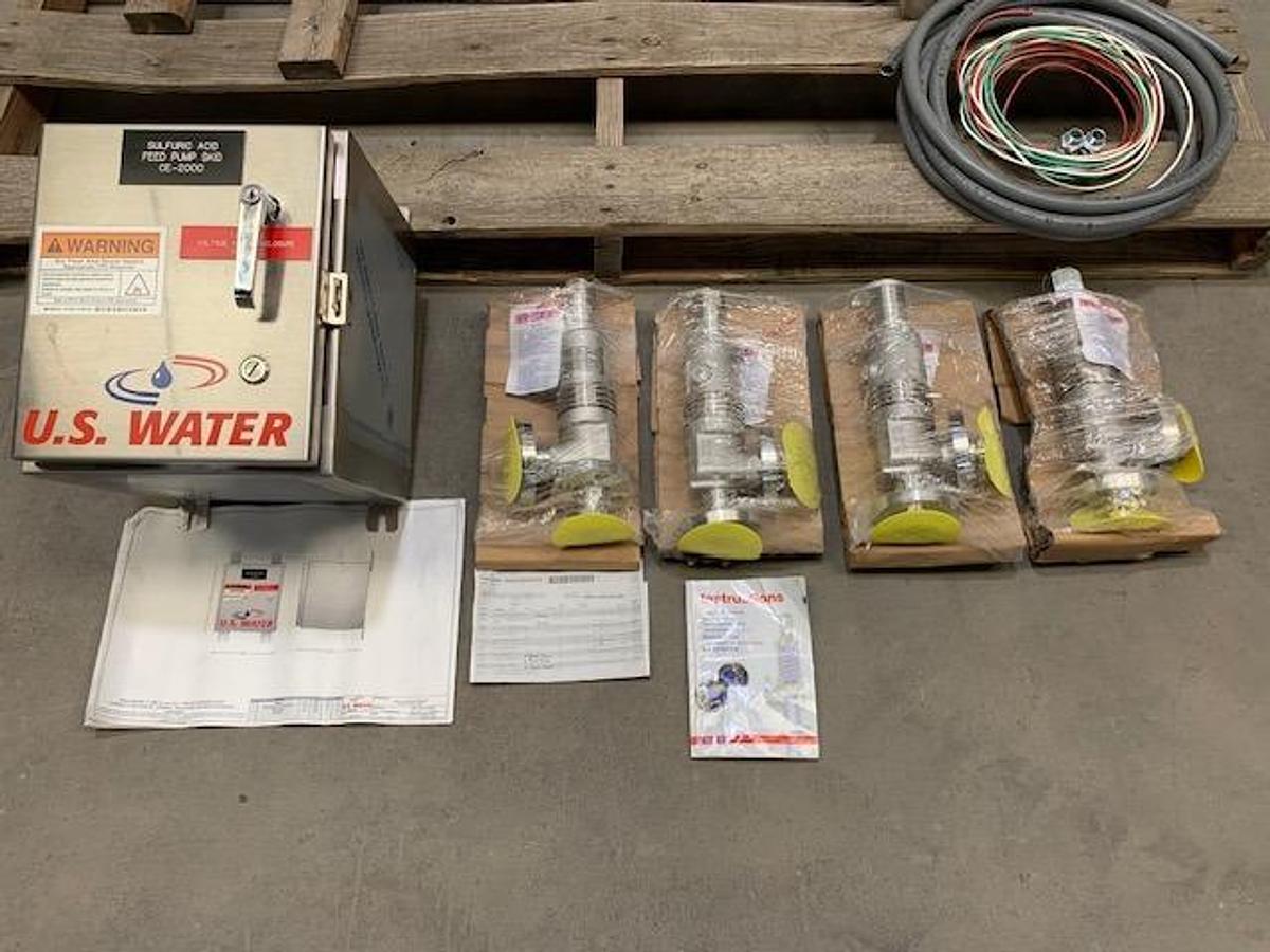 Used New US Water Chemical Feed Pump Skid Multi-Valve Filtration System Irrigation