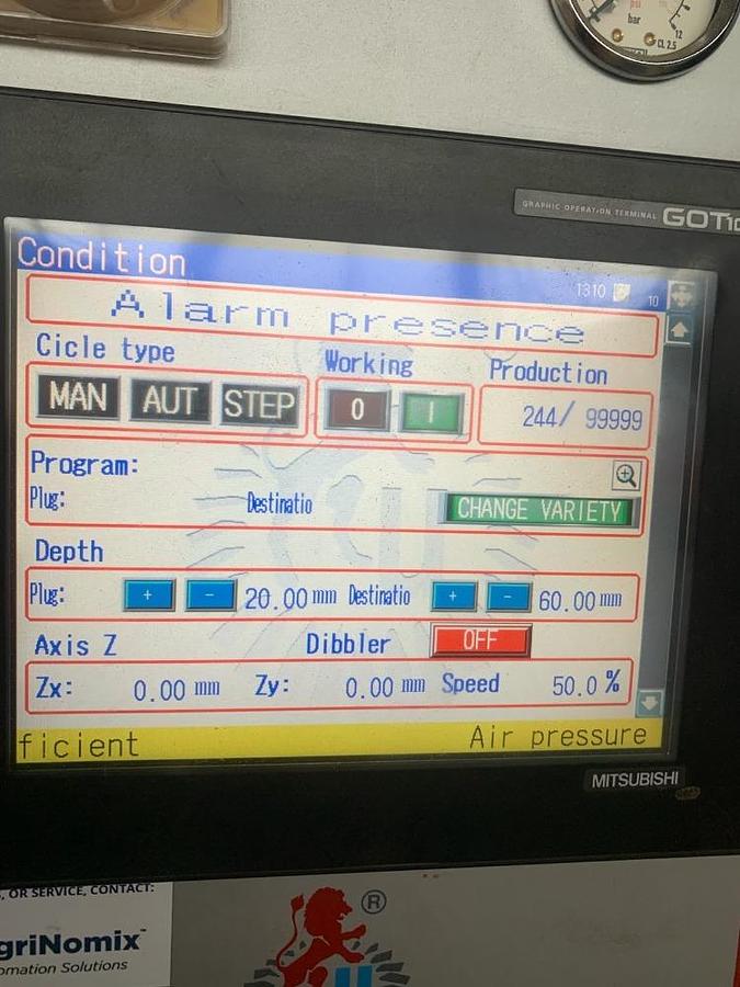 Used Urbinati RW32 Transplanter 4 Seedlings Robotic Programmable Transplanting 40K per Hr