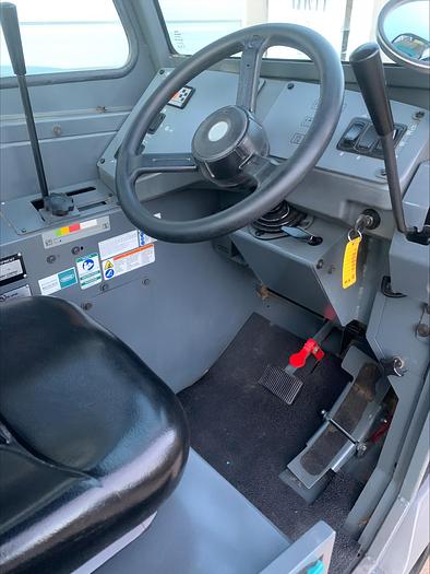 Used Tennant S30 LPG Ride On Sweeper Pick Up Broom Enclosed Cab w Heat AC