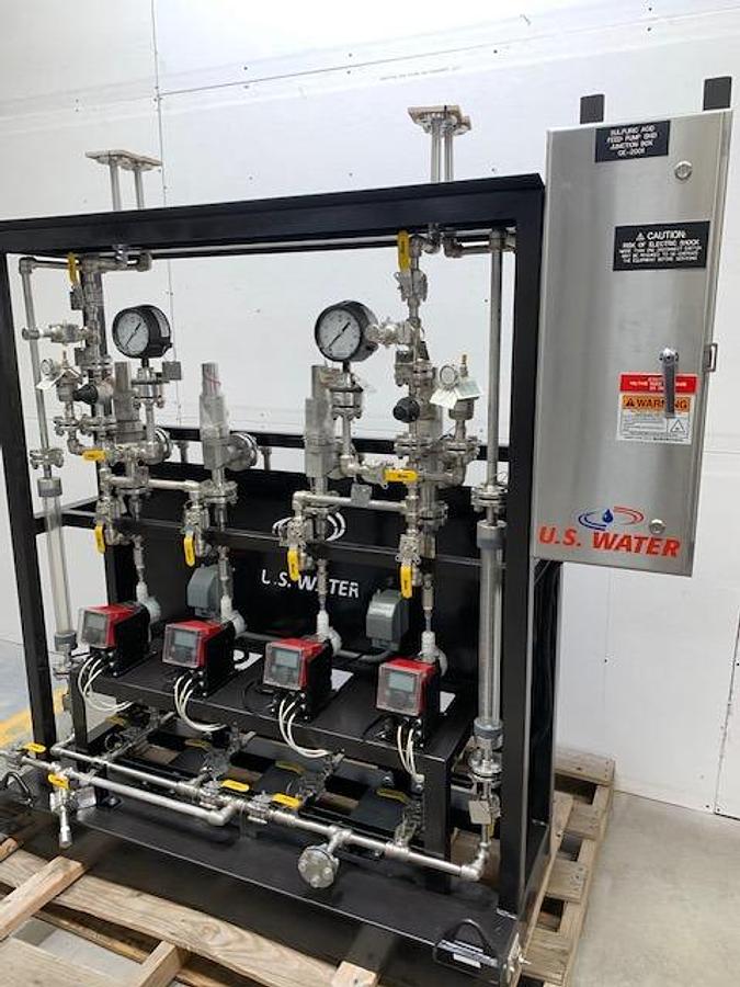Used New US Water Chemical Feed Pump Skid Multi-Valve Filtration System Irrigation