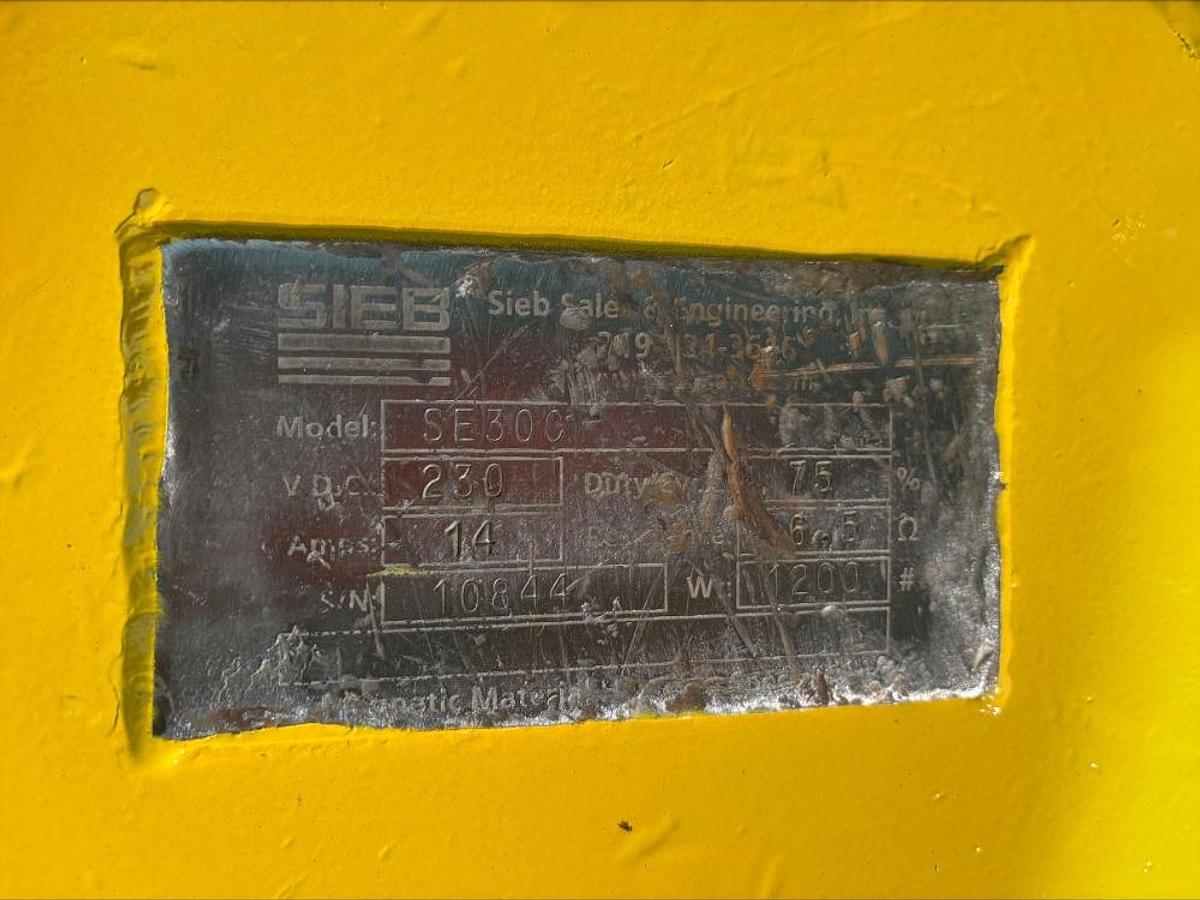 Used Sieb SE300 Scrap Lifting Lift Magnet System w Generator / Hubbell Controller
