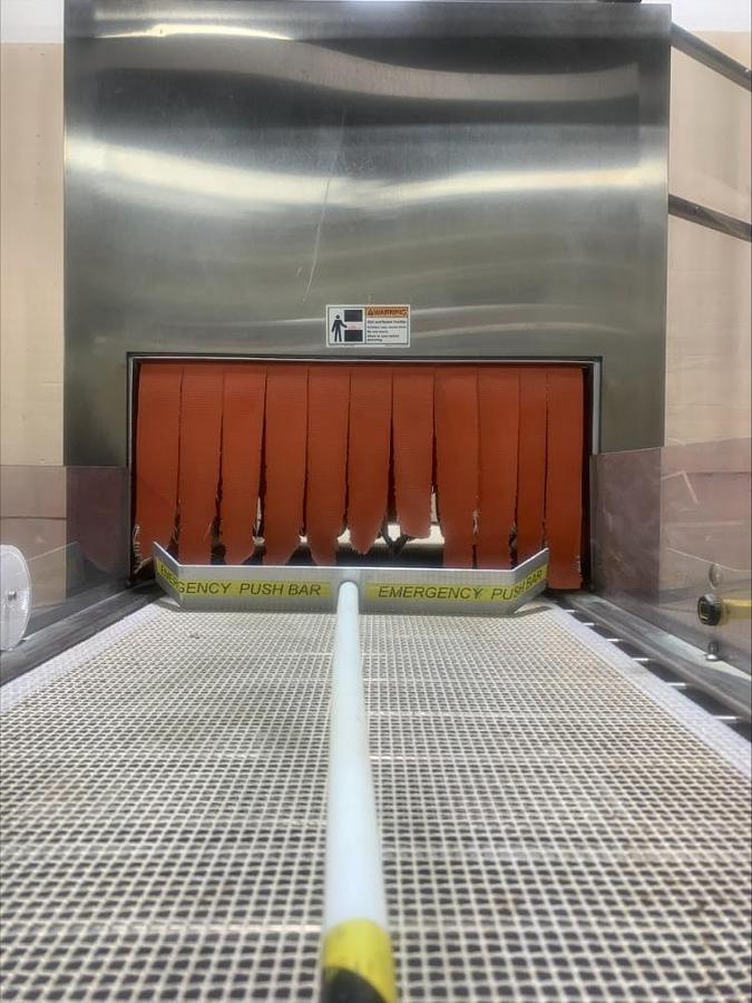 Used Omega TLB Shrink Heat Tunnel Bundler Pharmaceutical Food Grade Stainless Steel