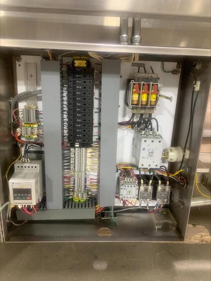 Used Omega TLB Shrink Heat Tunnel Bundler Pharmaceutical Food Grade Stainless Steel