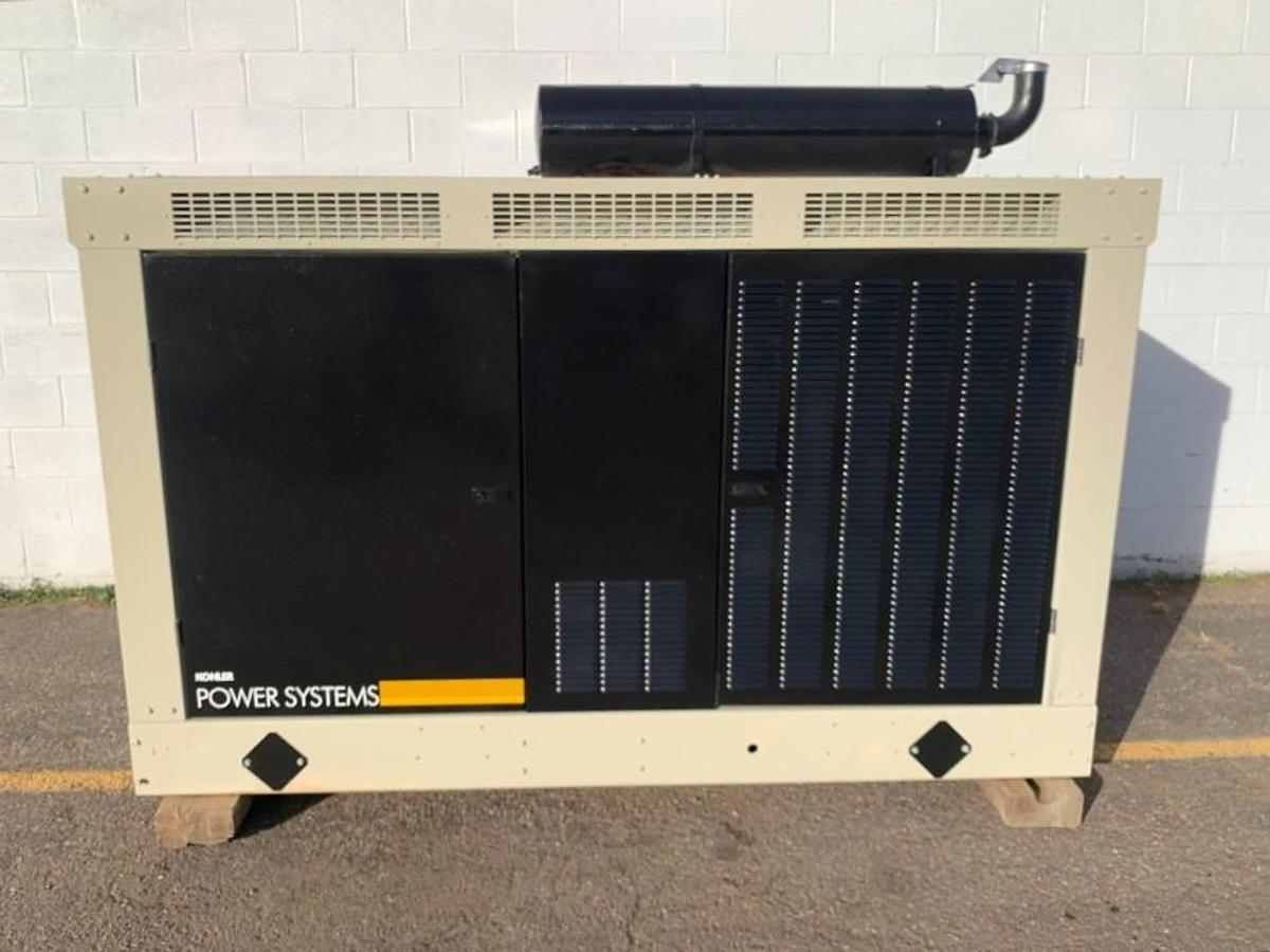 Used Kohler 125RZG 125Kw Standby & Prime Natural Gas Propane Generator 676 Hrs