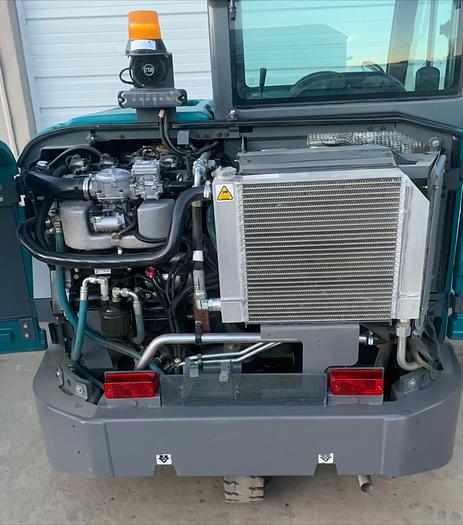 Used Tennant S30 LPG Ride On Sweeper Pick Up Broom Enclosed Cab w Heat AC