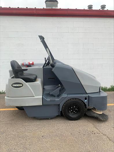 Used Advance SW8000 Ride on Sweeper Kubota 77" Warehouse Parking Lot indoor/outdoor 368 HRS