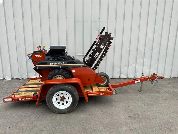 Used Ditch Witch 1820 H Walk Behind 48" Trencher w Trailer 18 HP Vermeer W boring att