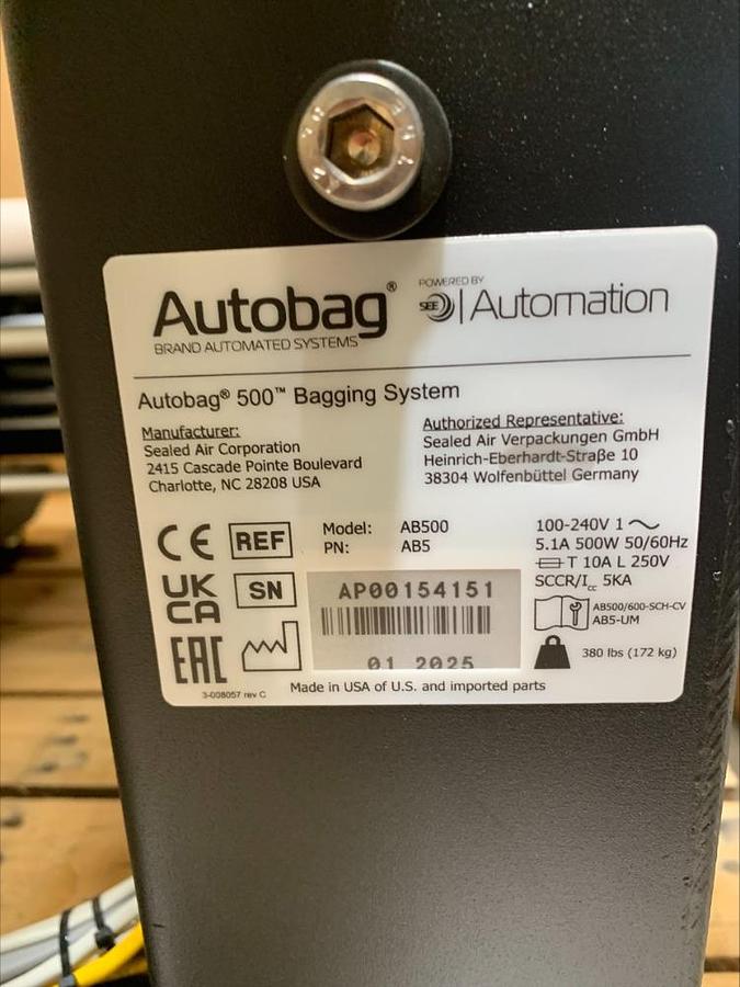 2025 Sealed Air AutoBag 500 High Speed Bagging Bagger Bag Seal Packaging System