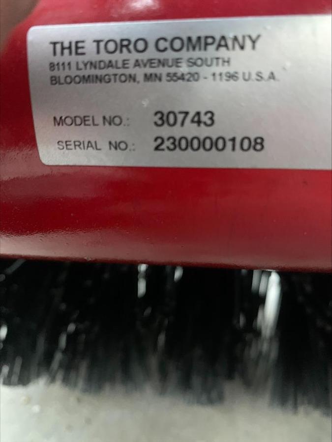 Used Toro 30743 Mower Hydraulic Rotary Broom Sweeper Attachment 4 GroundsMaster 300s