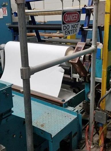 Used 64" WIDE DUSENBERY 815 DUPLEX SLITTER REWINDER CANTILEVERED