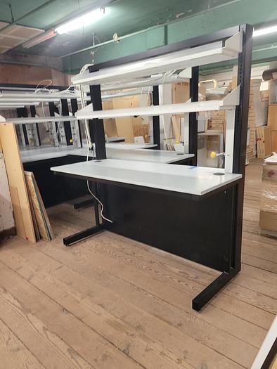 Used Used Lab Bench, attached shelving