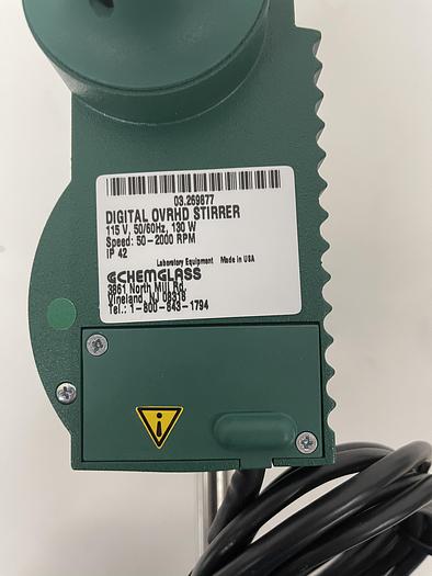 Used Chemglass Digital Overhead Stirrer 50-2000 RPM