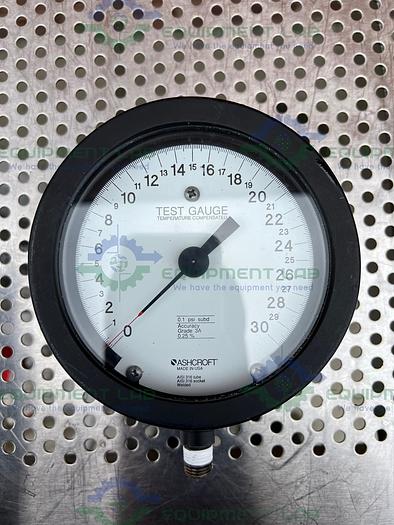 Used Ashcroft  0-30 PSI  Temperature Compensated  Test Gauge, 0.1 PSI SUBD, 3A 0.25%