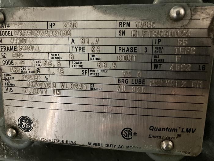 Used Used PdBlower Pressure Package consisting of  (1) Roots 821 RCS-J positive displacement blower
