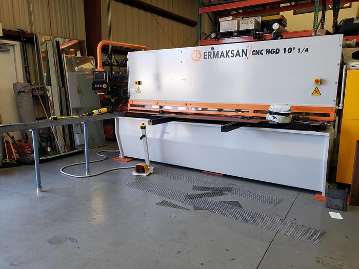 Used (NEW) 1/4" x 10' Ermak HGD Hydraulic Swing Beam Shear