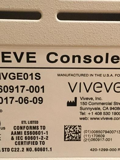 Used 2017 Viveve Model S console Vaginal rejuvenation & Stress Urinary Incontinence